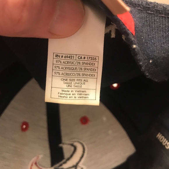 Reebok NFL Houston Texans Navy Blue Baseball Cap Hat USA Patent Progress - Picture 7 of 9